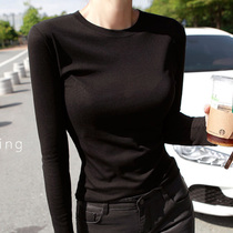 Made on the same day in Korea every year classic low-key sexy slim-fitting micro-transparent thin long-sleeved T-shirt AS320