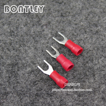 Cold pressed terminal brass TU type fork pre insulated terminal SV1 25 3 2 1000 packs