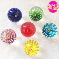 25MM glass ball marble fish tank decoration nostalgic three-dimensional laser glass ball transparent marble
