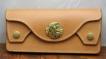 Imported tanning leather top layer cowhide handmade custom long wallet bag long financial cloth