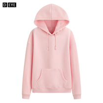 Hooded sweater women autumn and winter plus velvet padded Korean bf wind large size loose chic fleece jacket jacket jacket