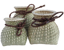 Bamboo crafts Hand-made fish basket Bamboo basket Back basket Tea basket Bamboo basket Flower basket Dance photo props