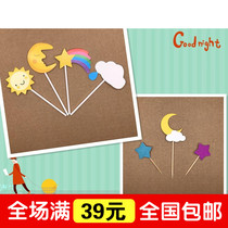 Cake decoration colorful rainbow colorful cake plug dessert table birthday party small plug flag flag