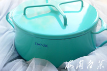 Domestic spot Japanese DANSK enamel enamel cross cover double ear soup pot saucepan 18cm
