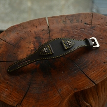 Leather Workshop-Pure Hand Sewn Deep Coffee Italy Plant Tanning Leather Strap Custom Needs To Provide Data