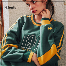 IN home 18 autumn Korean designer brand WV PROJECT velvet embroidered casual sweater 4 colors