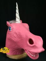 Zebra head mask cosplay animal mask Red Unicorn headgear White Rabbit sika deer bar show