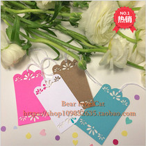 Blank wave pattern card bookmark label wedding wish card flower-shaped card hanging tree creative card
