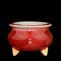 Jingdezhen antique ancient ceramic incense burner Lang Red large agarwood sandalwood Tower incense line incense incense plug home room for Buddha Buddha