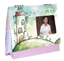 2021 personality calendar making suede Photo Paper 8 inch baby custom photo desk calendar custom full
