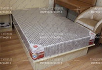 Hard brown hotel furniture mattress hotel apartment dormitory rental bed modern standard room bedstead Simmons