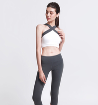 Spring and summer smatch yoga clothing womens short sexy vest fitness clothing running sports shockproof bra yoga suit suit