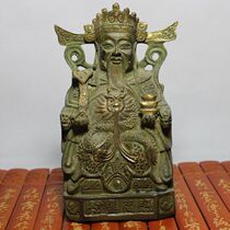 Antique miscellaneous Antique Dong pure copper Buddha statue Bodhisattva God of Wealth Copper ornaments Decoration God of wealth Gao Zhao God of Wealth trumpet