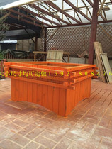 Anticorrosive wood flower pot Wooden flower pot anticorrosive wood flower box Wooden flower box Flower tank flower barrel Flower stand Outdoor flower box