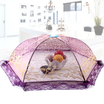 Large Size Fly Prevention Table Hood Round Leftover Food Cover Food Hood Foldable New Lace Table Hood Dust-Proof Vegetable Lid