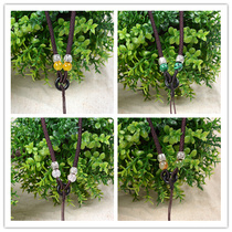 Natural Agate Thai Silver Hand Woven Necklace Lanyard Pendant Jade Crystal Jade Lanyard