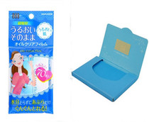 Japan original white yuan oil-absorbing paper 70 super absorbent moisturizing oil-absorbing tissue wipes Oil-absorbing paper blue film