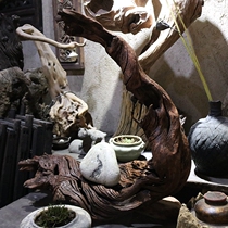 Home Zen decoration luster qing xiang mu home decor wooden courtyard dry landscape wood ornament Indoor