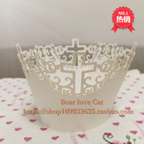 Wedding Cupcake Cupcakes Wedding Birthday Banquet Edge Decoration Hollow Cross 50 Pieces