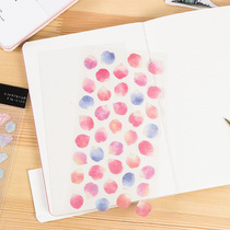 Five years and eight classes Japanese and paper stickers petal water drops 12 DIY photo album Hand account diary sticker decoration A322