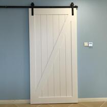 Barn door Paint Bathroom door Kitchen Sliding door Push-pull hanging track Room Wooden door Indoor door Cloakroom