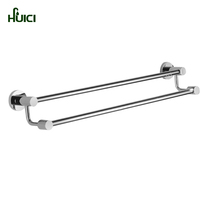 Porcelain kitchen and bathroom stainless steel towel rack double-bar towel bar bathroom hardware pendant thickened