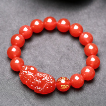 Palace Princess Natural Red Manau Leopard Bracelet for men and women Hand Strings of Hand Strings of Hand Strings Gift Ornaments Watercrystal Gift