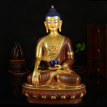Buddhist products imitate Nepal semi-gilt tantric Buddha statue Shakyamuni Buddha 1 foot 33cm