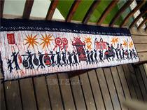 Batik single-layer wall painting creative decorative painting cloth Guizhou batik craft abstract painting mouse marriage