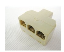 Splitter one-plug three-branch branch box telephone parallel extension interface one-minute three-line junction box