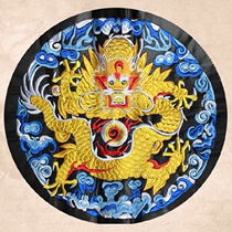 Dragon Totem Machine Embroidered embroidered embroidered embroidered sheet DIY accessories Chinese wind round embroidered supplement