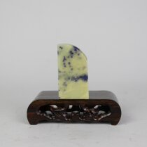 Blue Star Flat Seal Beautifully Green Fields Gold Stone Seal Engraving Pure Craft Calligraphy And Calligraphy Painting Home Leisure Collection Genuine