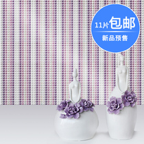 Ceramic purple mosaic tile background wall stickers long line puzzle bathroom KTV hotel decoration