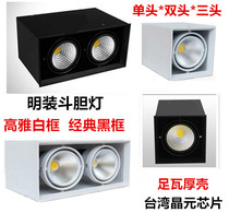 cob Ming Dress Bucket Liner Light Square bright Spotlight Cylinder Light Single Double Headed suction Top Aisle Living Room Grillage Spotlight