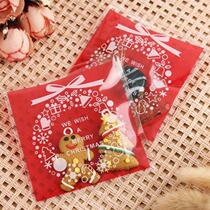100PCS Pack Christmas Santa Plastic Gift Bags Christmas Cook