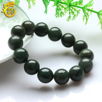 Natural oil sapphire beads bracelet jade beads hand string Buddha beads bracelet mens large beads high-end 13mm