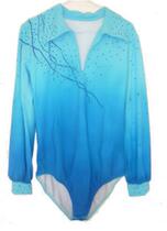 (Ice Butterfly) Professional custom skating suit mens figure skating performance suit Blue adult skating suit BD117