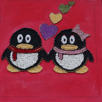 Grain paste handmade DIY seed painting QQ doll stickers can provide 40 * 40cm