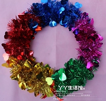 Colorful flower ring 61 Childrens Dance Games Opening ceremony Props Plastic Bright Silk Dance Awards Flower Ring