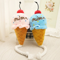 Explosive pet toys Exquisite ice cream sound toys Pink blue pet dog toys