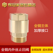 Brass inner and outer wire vertical check valve water pipe water meter check valve spring check valve 4 6 minutes 1 inch DN152025