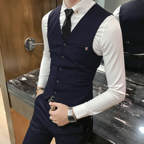 Autumn British slim suit waistcoat mens suit vest handsome casual professional dress Korean version tide