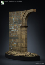 Eight foot DA Studio DA77041 1 6 Church ruins Scene Shun Feng to Pay
