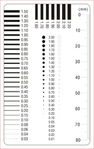 Gaotong 0A-1 badge gauge stain card gauge line gauge transparent film ruler stain crack comparison ruler