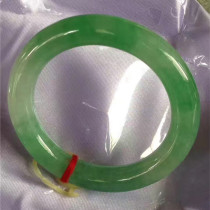 Myanmar natural old pit A goods jade ice sweet green round jade bracelet new with certificate KK067