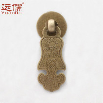 Far Confucian bronze sculpture Chinese traditional classical bronze handle brass cabinet door drawer handle copper tag YRH3057 trumpet