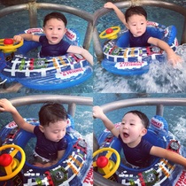 Foreign trade Thomas sitting ring thickened children swimming ring baby seat 136 year old horn steering wheel with tow rope