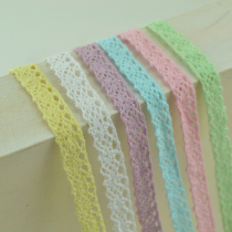 DIY clothing accessories pure cotton lace powder red powder blue light yellow white green multicolored menu edge 1CM wide