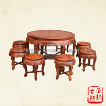 Burmese rosewood leisure table big fruit red sandalwood round table 1 2 meters single board mahogany plum blossom table mahogany dining table
