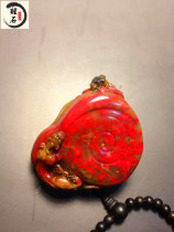 Chicken blood stone Pixiu seal Crystal Hibiscus fortune evil spirits Tianhuang carving Shoushan ornaments Lao stone